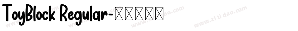 ToyBlock Regular字体转换